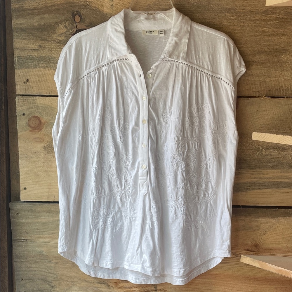 Dylan 1/2 Button Down Blouse - image 1